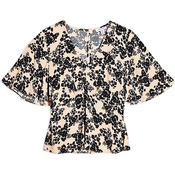 TOPSHOP Tea Blouse In Floral Print - Picture 7 of 11